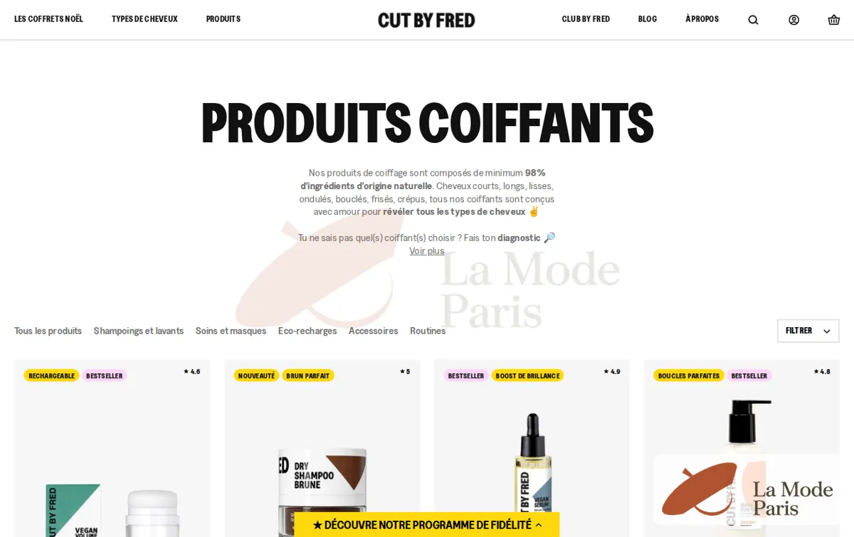 Capture : Produits Coiffants Naturels & Vegan | CUT BY FRED